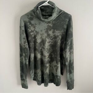 Michael Stars Tie-Dye Waffle Knit TurtleneckTop.